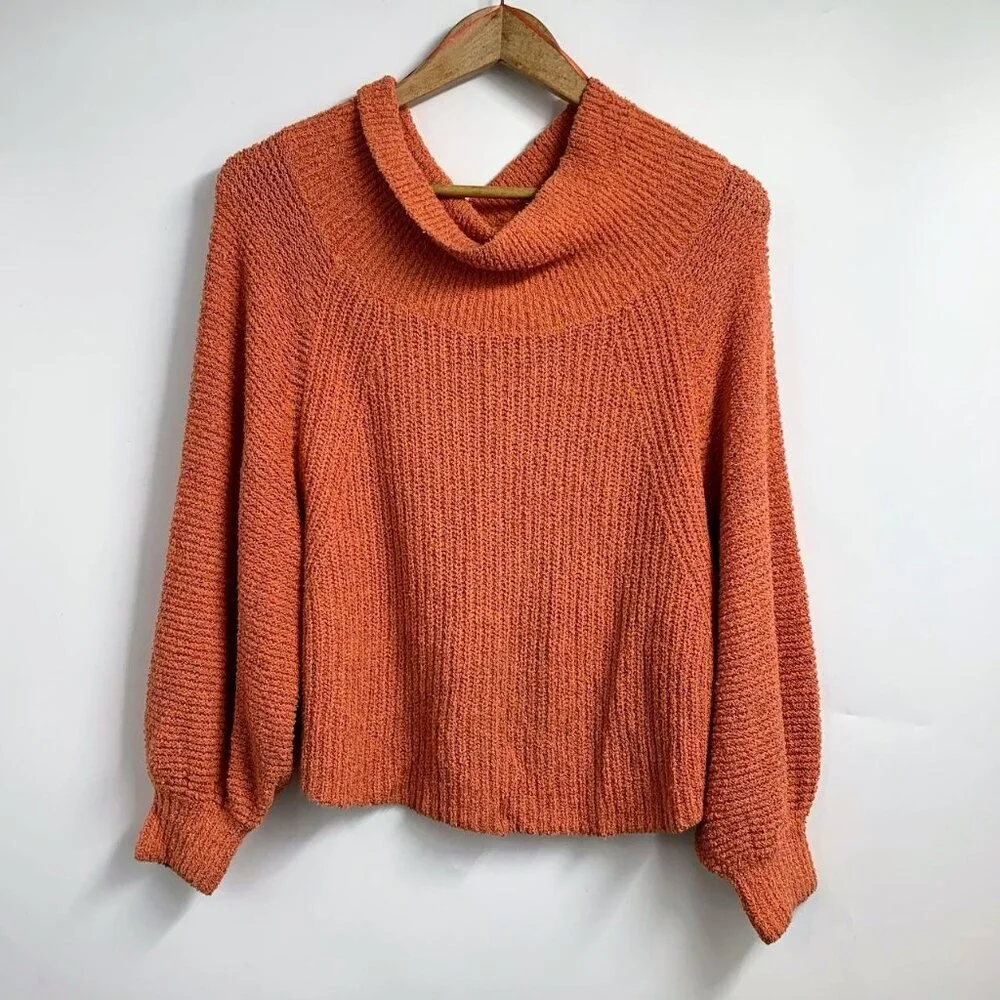 Free People Women's Edessa Off Shoulder Chunky‎ Island Passage Sweater SZ XS